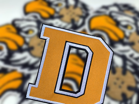 Double felt embroidered patch for letterman jackets by Clothoo