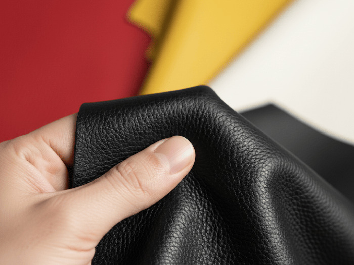 Full-grain cowhide leather used in letterman and varsity jackets by Clothoo