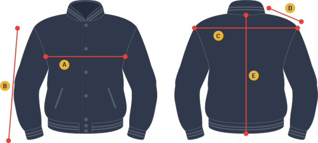 Jackets Size Chart