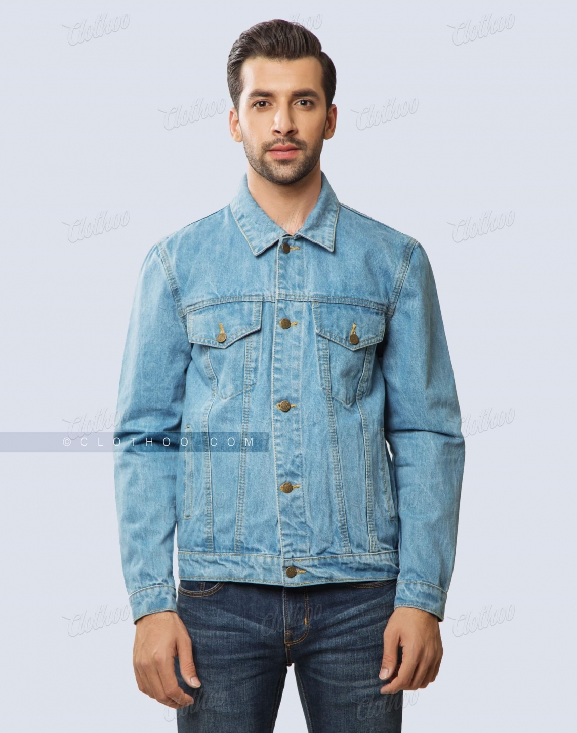 Custom Denim Jacket For Mens Front