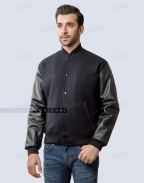 Black on Black varsity letterman jacket