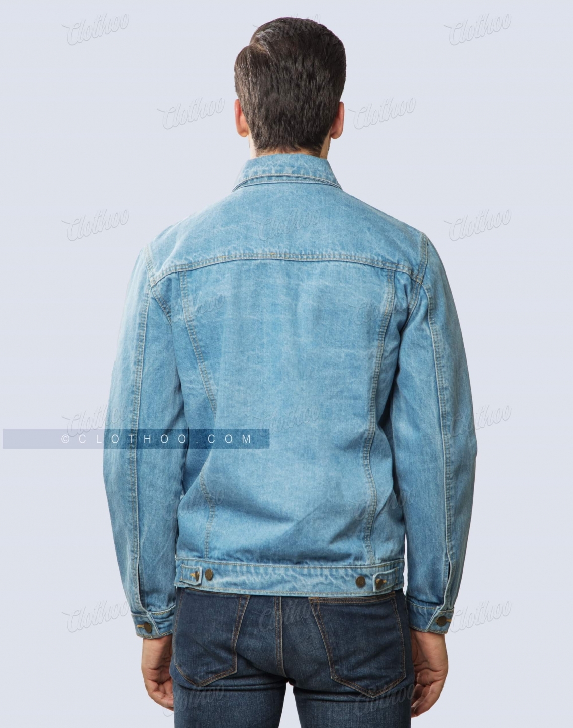 Custom Denim Jacket For Mens Back