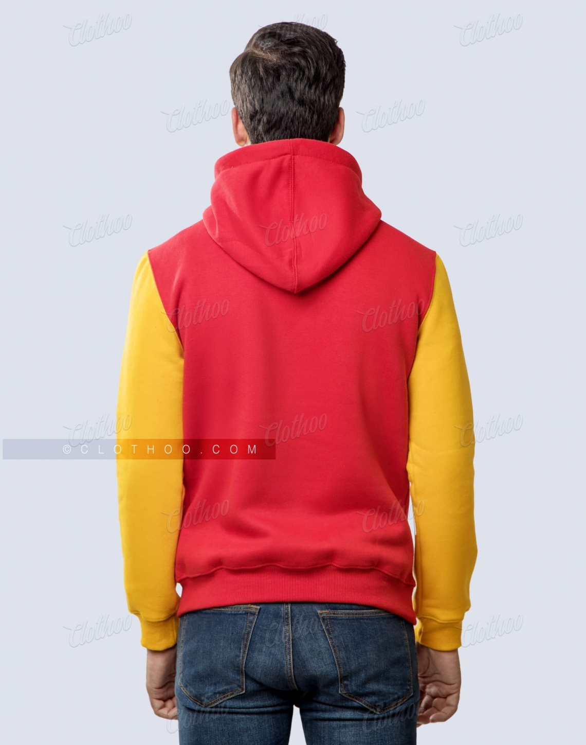 Customizable Pullover Fleece Hoodie Back