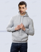Custom Fleece Hoodie In Light Grey Casual