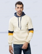 Custom Pullover Fleece Hoodie With Sleeves Stripes Casual