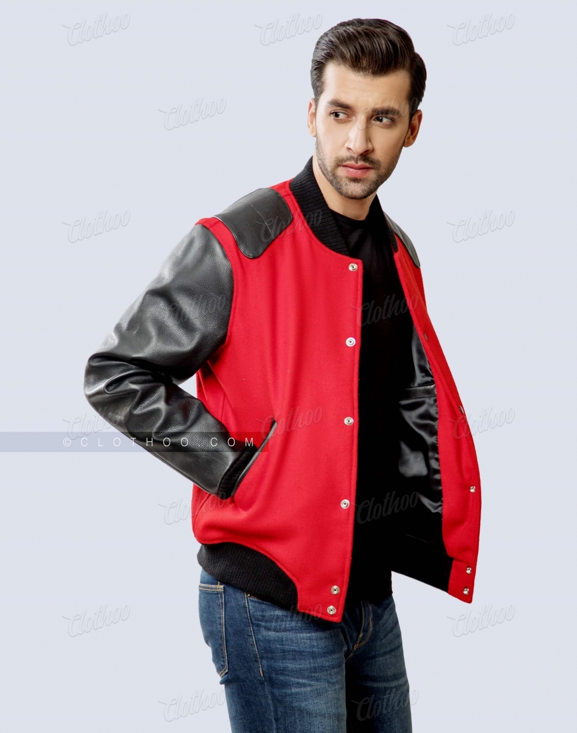 Premium Wool And Sheep Leather Letterman Jacket Casual