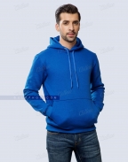 Pullover Fleece Hoodie In Royal Blue Casual