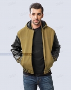 Fashion Letterman Jacket Mens Hooded
