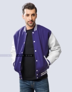 Purple White School Letterman Jacket