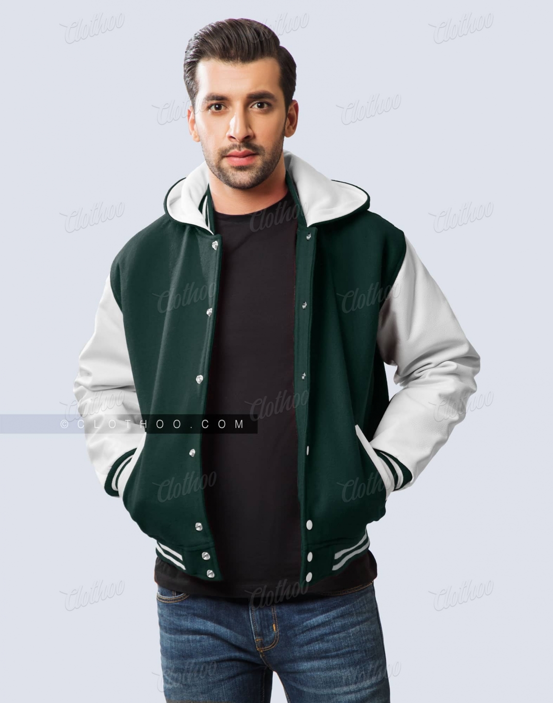 Varsity Jacket Mens Hooded
