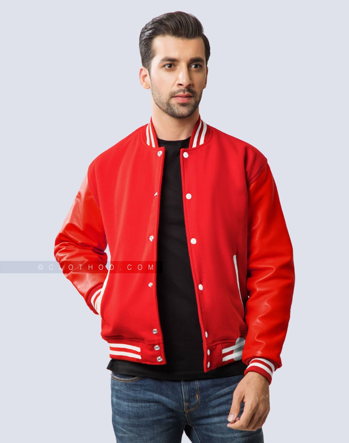 Bulldog Goergia Letterman Jacket Red