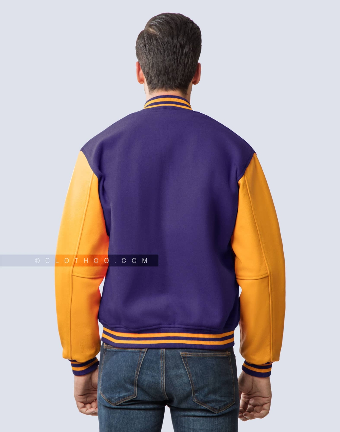 lakers wool and leather letterman jacket